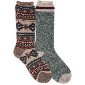 MUK LUKS Men's 2 Pk Heat Retainer Socks