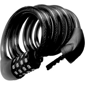 Bike Lock Cable,4 Feet Bike Cable Lock Basic Combination Bike Lock,Bike Lock, 6 ft. Long, Black
