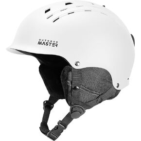 OutdoorMaster Ski Helmet - Takin-NA SnowboardHelmet with Visor, Adjustable Dial Fit, 10 Vents - Durable ABS Shell & Shock-Absorbing EPS Core - Snow Sport Helmet for Men, Women & Youth