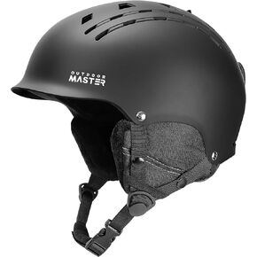 OutdoorMaster Ski Helmet - Takin-NA SnowboardHelmet with Visor, Adjustable Dial Fit, 10 Vents - Durable ABS Shell & Shock-Absorbing EPS Core - Snow Sport Helmet for Men, Women & Youth