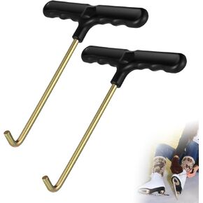 2pcs Lace Tightener, 5.12x4.53 Inch Shoe Lace Tightener Tool Shoe Lace Puller Boot Hooks Boot Pullers Ice Skate Lace Tightener Tool for Skiing Roller Hockey Sports Shoes