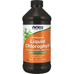 NOW Foods Supplements, Unflavored Chlorophyll Liquid, 100 mg per Teaspoon, 16 fl. oz.