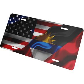 American Flag and Philippines Flag License Plates for Front of Car 12x6 inch Metal Aluminum Car Tag 6" X 12" Novelty Auto Car Accessory Gifts