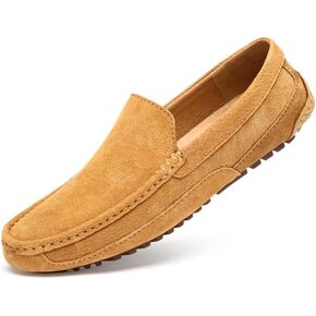 Mens Casual Penny Shoes Suede Leather Loafers Moccasins Slip On Flats Driving Shoes