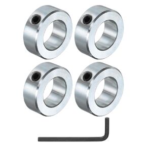 uxcell 4pcs Set Screw Shaft Collars 7/8" Bore Zinc Plated Steel Shaft Collars, 1-1/2" OD, 9/16" Width Axle Collar Clamp with Hex Wrench