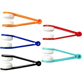 Eye Glasses Lens Cleaner Cleaning Brush Tool - Microfiber Mini Sunglasses Cleaner Soft Brush Cleaning Clip 5 Colors (5 Pack)