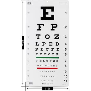 مخطط عيون سنيلين لرؤية المسافة 20 قدم، مقاس 22 × 11 بوصة in Kuwait