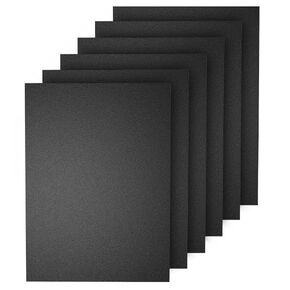 Black ABS Plastic Sheet 12" x 16" x 0.060" Thick Moldable Flexible Thermoplastic Panel for Crafts Home Decor and Handicrafts Plastic Sheets -6 Pack