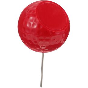 SUPVOX Golf Ball tee Marker Colored Balls to Serve Golf tee Holder abs Golf Wooden The Sign Lightweight Metal Golfing Ball tee Holder String Portable Tee Golf Stuff red