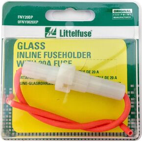 Littelfuse 0FNY0020XP ACS Glass 20 Amp Carded Inline Fuse Holder