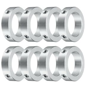 uxcell 8pcs Set Screw Collars 28mm Bore, Aluminum Shaft Collars, 41mm OD and 11mm Thickness, Set Screw Clamp Collar, Stop Collar for Linear Rod Shaft Guide