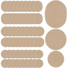 60pcs Round Moleskin for Feet, Adhesive Moleskin Padding Prevention Pads Foot Protectors Moleskin Strips Mole Skin Tape Patch for Feet Shoes Toes Heel, 3 Sizes
