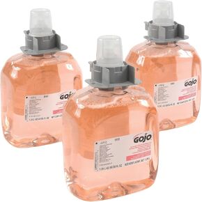 GOJO FMX-12 Luxury Foam Handwash, Cranberry Scent, EcoLogo Certified, 1250 mL Foam Soap Refill for GOJO FMX-12 Push-Style Dispenser (Pack of 3) – 5161-04
