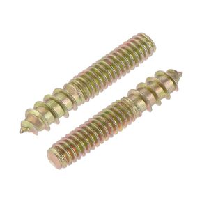 uxcell 5/32-32 x 7/8" Hanger Bolts Double Head Dowel Screw for Wood Furniture 20pcs