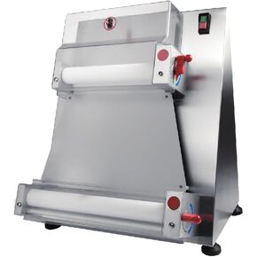Electric Dough Sheeter, Pizza Dough Roller, 15 Inches, Commercial Grade, Stainless Steel, Silver, QMDS-15