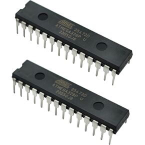 2 PCS ATmega328P-PU Microcontroller, 8-bit, with Bootloader Compatible with Arduino,DIP-28