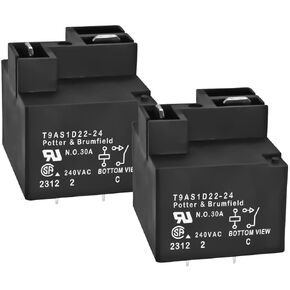 Relay T9AS1D22-24 (Pack of 2) - 30A 4Pins SPST-NO 240VAC High Breaking Capacity PCB Mount Relay
