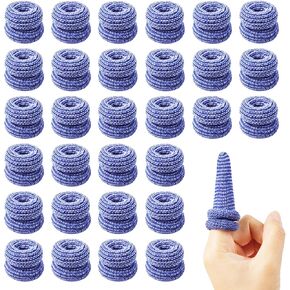 30PCS Finger Bandages, Cotton Tubular Finger cots, Elastic Finger Protectors, Breathable Finger Gauze Cutable Finger Protection for Finger Wound Gardening Work Kitchen Sport (Blue)