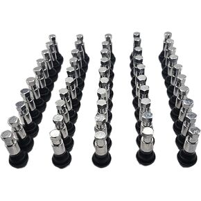 C-HORSE TR413AC Chrome Rubber Snap-in Tire Valve Stems, Brass Core with EPDM Rubber, Corrosion Resistant, 100% Leakage Tested, 11.5mm Rim Holes (5 pcs)