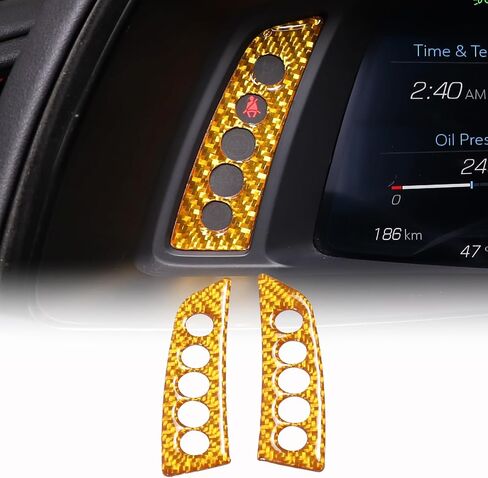 CHEAYAR Carbon Fiber Dashboard Trim Sticker Compatible with Chevrolet Corvette C8 Stingray 2020-2023, Instrument Panel Trim Sticker, C8 Accessories (Carbon Fiber Pattern-red) in Saudi Arabia