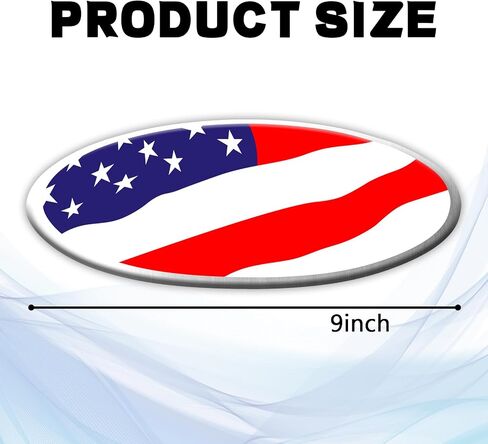 Front Grille Emblem for Ford, 9 Inch Rear Tailgate Grey American Flag Oval Emblem for Ford, Car Exterior Accessories Replacement for Ford F150 F250 F350 Edge Explorer Ranger Expedition in Saudi Arabia