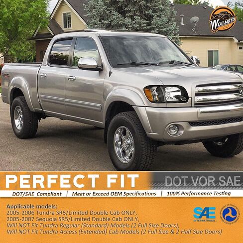 المصباح الأمامي لـ 2005-2006 Tundra Double Cab SR5/Limited، متوافق مع 2005-2007 Sequoia Double Cab SR5/مصابيح أمامية محدودة + أضواء الزاوية in Kuwait