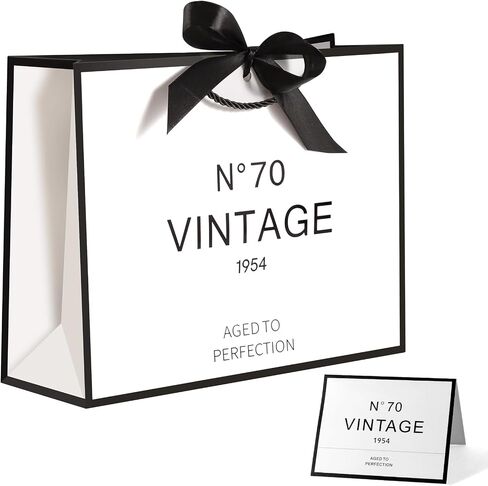 40th Birthday Gift Bags for Men Women, White and Black Keepsake Gift Paper Bag for Her Anniversary Party Present Shopping Tote Bags Women 40 Year Old Decorations Idea in Saudi Arabia