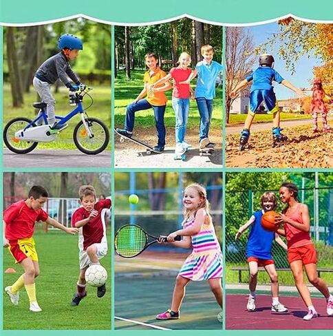 MINILUJIA Soft Breathable Knee Pads for Kid Elastic Nonslip Sponge Sleeves Flexible Children Knee Support Protector Sleeves Cover One Pair in Saudi Arabia