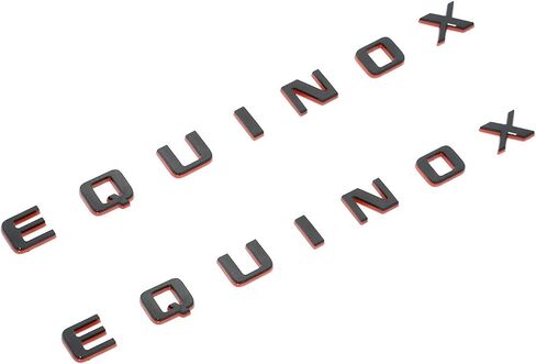 2X Equinox Front Door Nameplate Letter Logo 3D Badge Emblem Sport Replacement for Equinox (Chrome) in Saudi Arabia