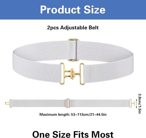 Prasacco 2 Pcs Elastic Equestrian Belt with Bit Buckle, 1.5 Inch Adjustable Hourse Riding Belts Equestrian Belts For Women Metal Surcingle Buckle Stretchable Horse Bit Belt for Horseback Riding Sports in Saudi Arabia