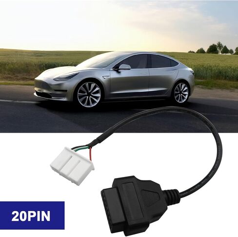 eMagTech 12 Pin Car OBD2 Connection Cable OBD2 Diagnostic Instrument Connection Cable OBD2 Connector Harness OBD2 Adapter Cable Compatible with Tesla Model X Model S in Saudi Arabia