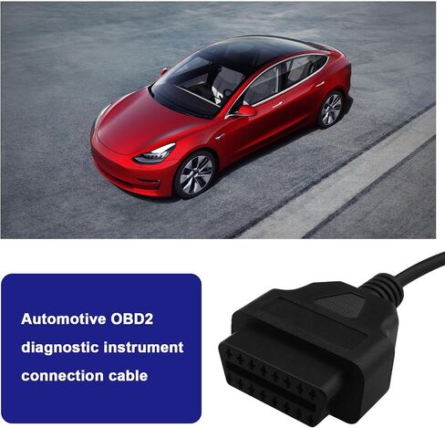 eMagTech 12 Pin Car OBD2 Connection Cable OBD2 Diagnostic Instrument Connection Cable OBD2 Connector Harness OBD2 Adapter Cable Compatible with Tesla Model X Model S in Saudi Arabia