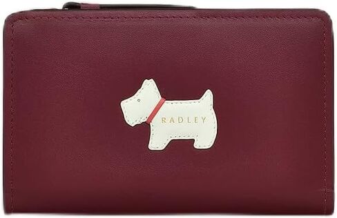 RADLEY London - محفظة جلدية متوسطة الحجم ثنائية الطي - حامل بطاقات متعددة مع جيب بسحاب - محفظة نحيفة للنساء (أسود) in Saudi Arabia