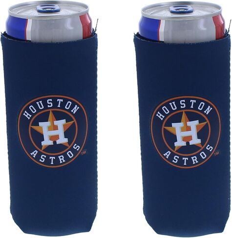 شعار فريق البيسبول MLB فائق النحافة 12 أونصة لحمل علب البيرة، عبوة من قطعتين (سانت لويس - شريط (كاردينالات)) in Saudi Arabia