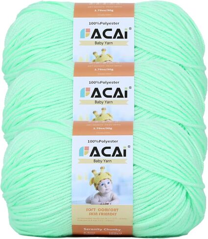 Soft Baby Yarn for Knitting100% Acrylic, 50 oz 110 Yards per Ball, Perfect for Baby Soft Knitting Projects (3, Hunter Green) in Saudi Arabia