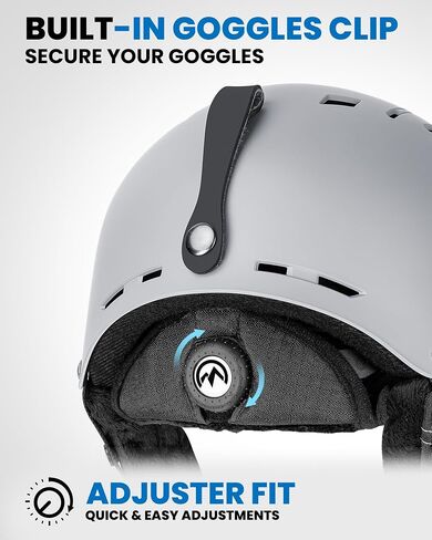 خوذة التزلج OutdoorMaster - خوذة Takin-NA على الجليد مع قناع، قرص قابل للتعديل، 10 فتحات - هيكل ABS متين وجزء EPS ممتص للصدمات - خوذة رياضية ثلجية للرجال والنساء والشباب in Kuwait