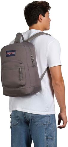 حقيبة ظهر JanSport Cross Town Plus - حجرة رئيسية كبيرة، جيب جانبي لزجاجة المياه، حقيبة كمبيوتر محمول مبطنة مقاس 15 بوصة - كحلي in Saudi Arabia