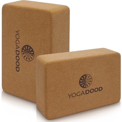Premium Cork Yoga Block 2 pack - Ideal for Yoga Enthusiasts, 2 cork yoga blocks with grip strength, Perfect for Yoga Mat Use in Saudi Arabia