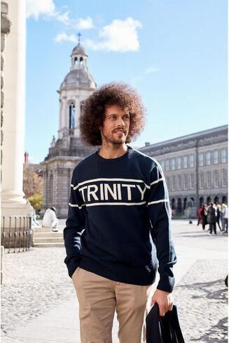 سويت شيرت رجالي من النوع الثقيل Trinity College Ireland، كحلي/طبيعي محبوك، Share Tweet Pinterest in Kuwait