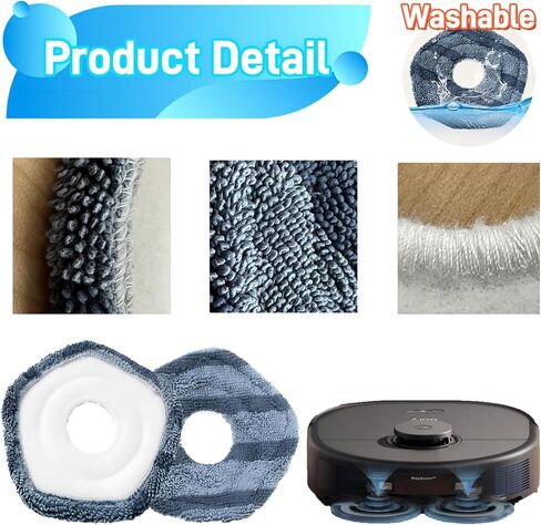 مجموعة إكسسوارات X10 مكونة من 18 قطعة بديلة متوافقة مع مكنسة Eufy X10 3930 3933 Pro Omni الكهربائية، 2 فرشاة رئيسية، 4 وسادات قماش ممسحة، 4 فرش جانبية، 4 مرشحات HEPA، 4 أكياس غبار بديلة in Kuwait