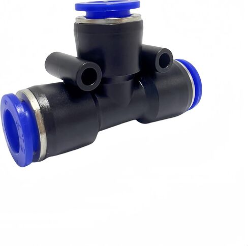 Pneumatic Blue Push to Connect Tee Union Fitting, 8mm x 8mm x 8mm OD Tube Quick Fittings (Pack of 20) in Kuwait
