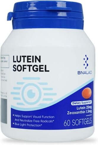Bnalao Lutein Softgel, Lutein 25mg and Zeaxanthin 1,500mcg Per Serving, Supplement for Loss Fats, Vegetarian and Gluten-Free, 60 Capsules in Saudi Arabia