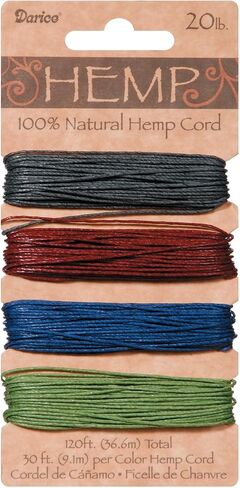 DARICE 1936-86 Hemp Earthy Card Set, 20-Pound by 120-Feet, Assorted in Saudi Arabia
