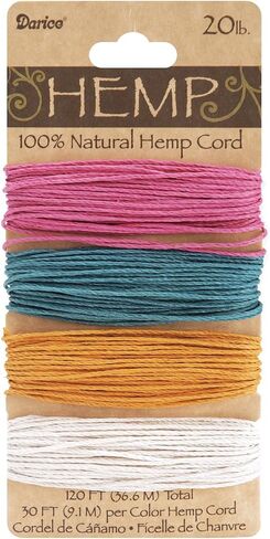 DARICE 1936-86 Hemp Earthy Card Set, 20-Pound by 120-Feet, Assorted in Saudi Arabia