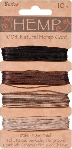 DARICE 1936-86 Hemp Earthy Card Set, 20-Pound by 120-Feet, Assorted in Saudi Arabia