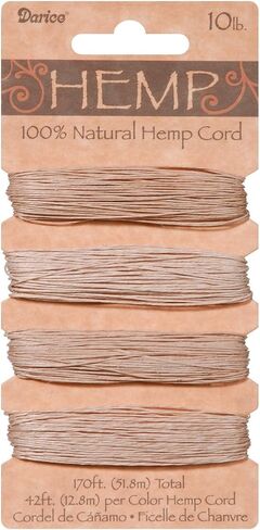 DARICE 1936-86 Hemp Earthy Card Set, 20-Pound by 120-Feet, Assorted in Saudi Arabia