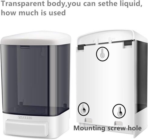 6-Pack Soap Dispenser Wall Mount 1000ml (33.8oz) –Commercial Heavy-Duty Plastic Liquid Dispenser for Soap,Shampoo, Hand Sanitizer– Manual Pump for Bathroom, Kitchen, Restaurant,Hotel (1000ml) in Saudi Arabia