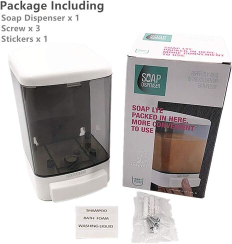 6-Pack Soap Dispenser Wall Mount 1000ml (33.8oz) –Commercial Heavy-Duty Plastic Liquid Dispenser for Soap,Shampoo, Hand Sanitizer– Manual Pump for Bathroom, Kitchen, Restaurant,Hotel (1000ml) in Saudi Arabia