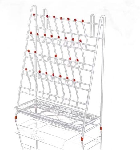 رف تجفيف المختبر 55 أوتاد رف الأواني الزجاجية للمختبر رف تجفيف الأواني الزجاجية بسلك فولاذي رف تجفيف الأنبوب القائم بذاته لأدوات المختبر المدرسية (55 أوتاد) in Kuwait