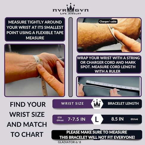 The Unbroken Collection : Stainless Steel Bracelets for Men Medieval Vintage Distressed Style, Great Gifts for Men -316L Old World Finish 8mm 8.25 Mens Jewelry symbolizing in Kuwait